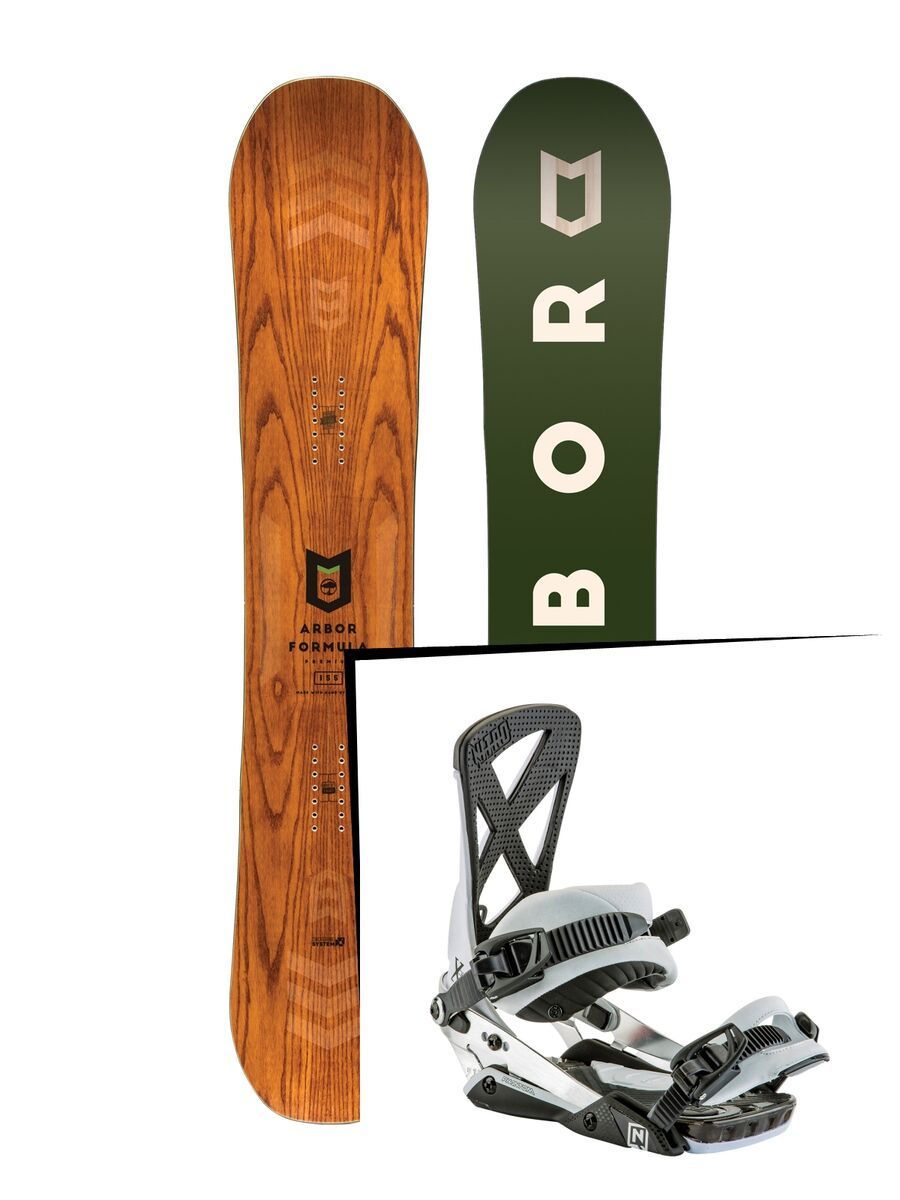 Set: Arbor Formula Premium Mid Wide 2017 + Nitro Phantom 2017, white - Snowboardset - Bild 1