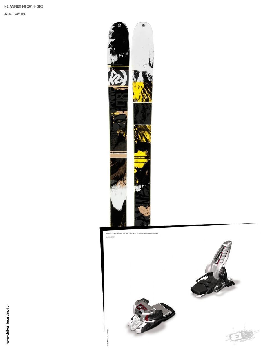 K2 SKI Set: Annex 98 2014 + Marker Griffon 13 - Bild 1