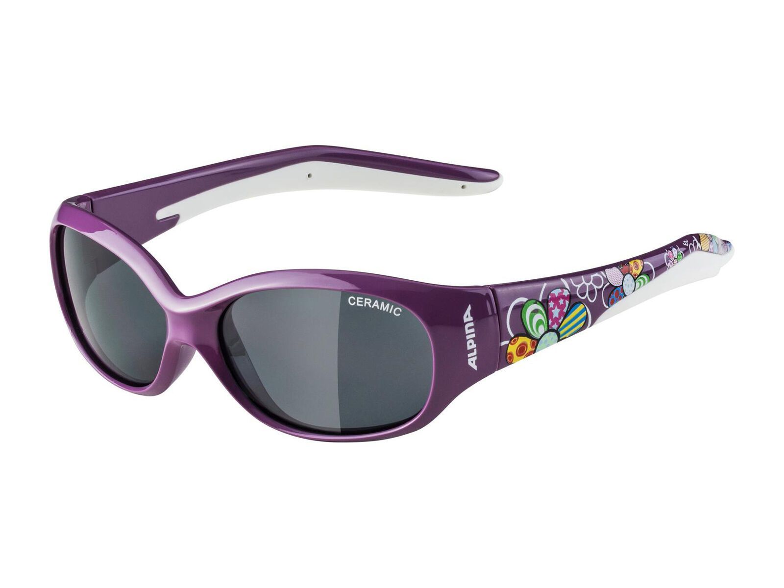 Alpina Flexxy Kids, purple flower/Lens: ceramic black - Bild 1