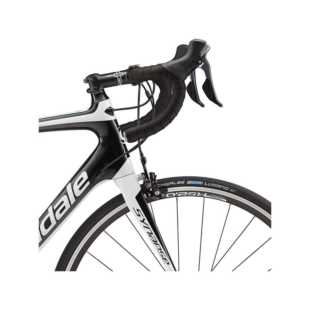 Cannondale Synapse Carbon Tiagra 6, jet black w/ magnesium white and nearly black, matte - Bild 5