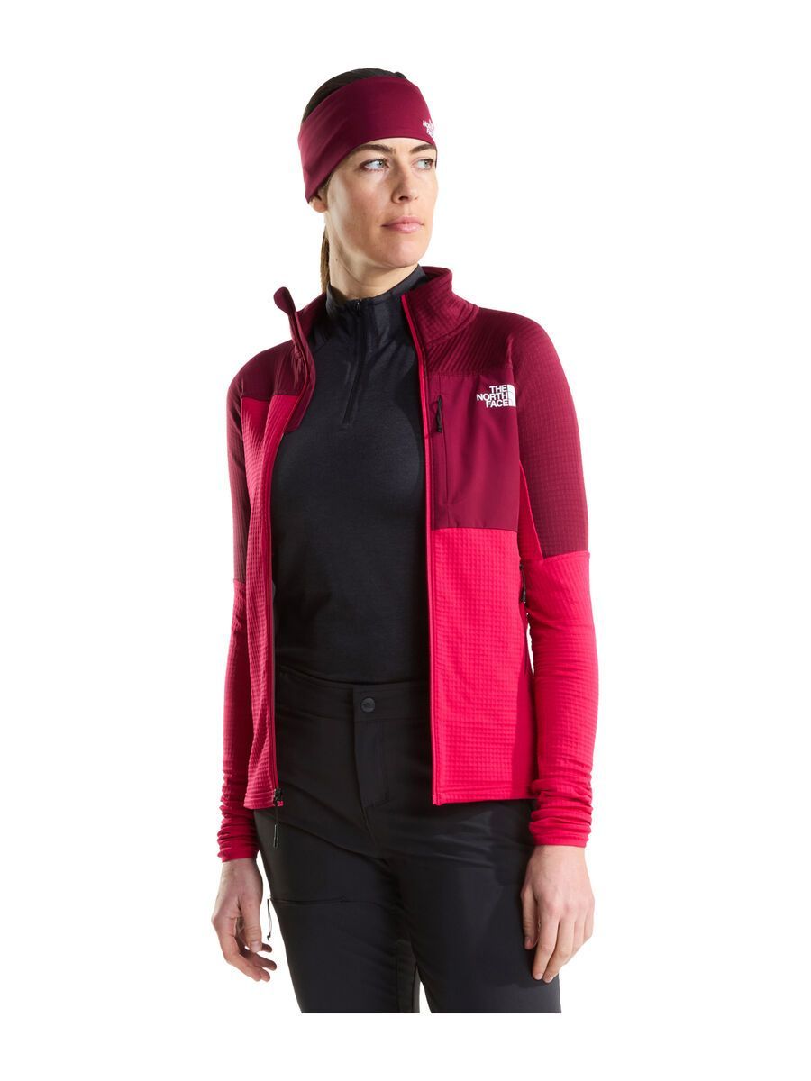 The North Face W Polartec Power Grid Stormgap Jacket, lali guran/burgundy cru - Bild 4