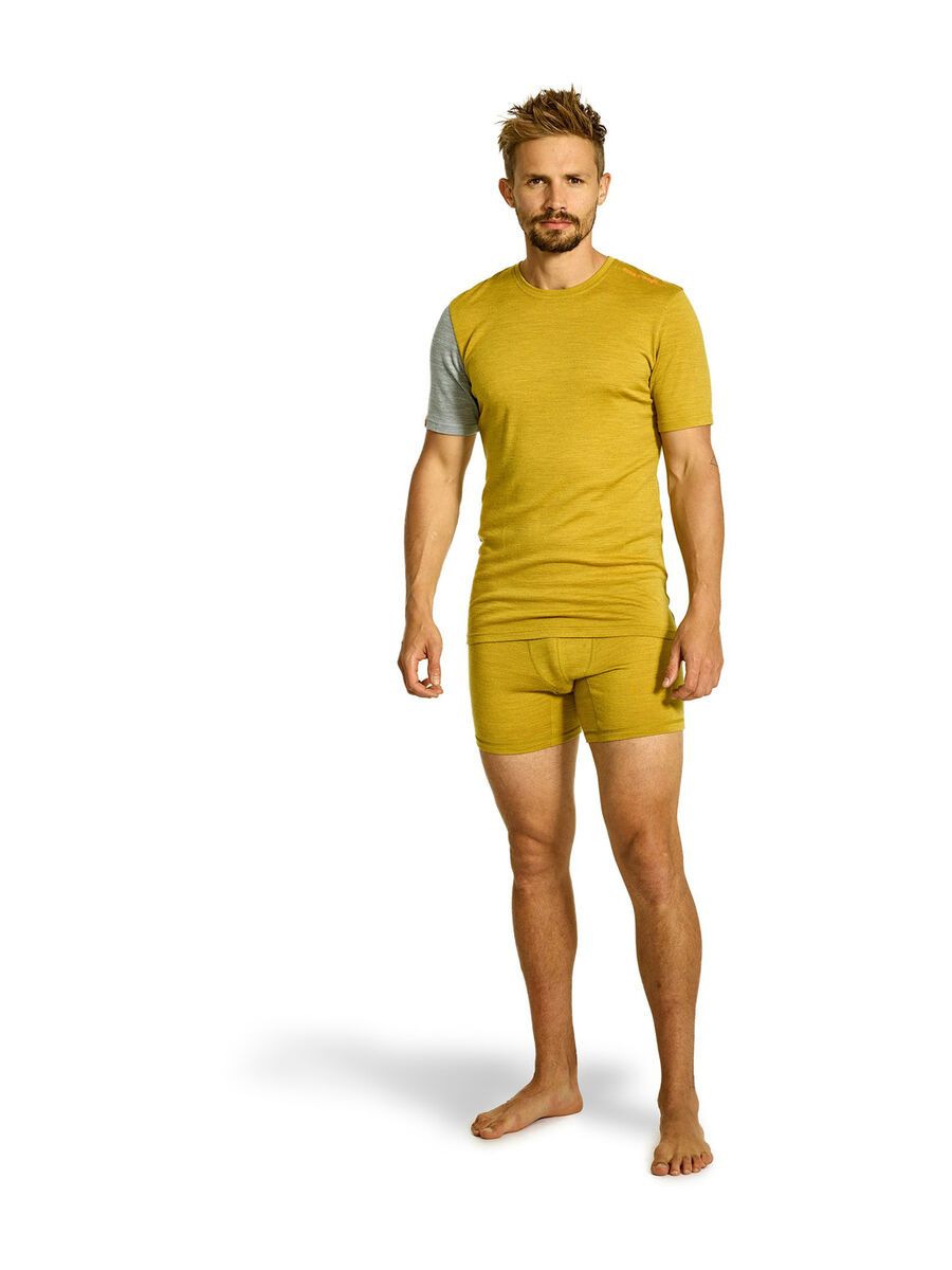 Ortovox 185 Merino Rock'n'Wool Short Sleeve M, yellow corn blend - Bild 2
