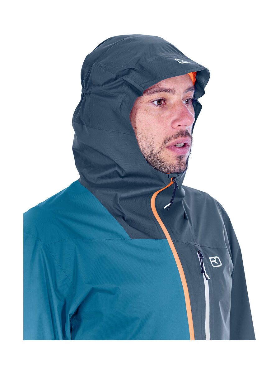 Ortovox Merino Hardshell Light 2.5l Civetta Jacket M, blue sea - Bild 4