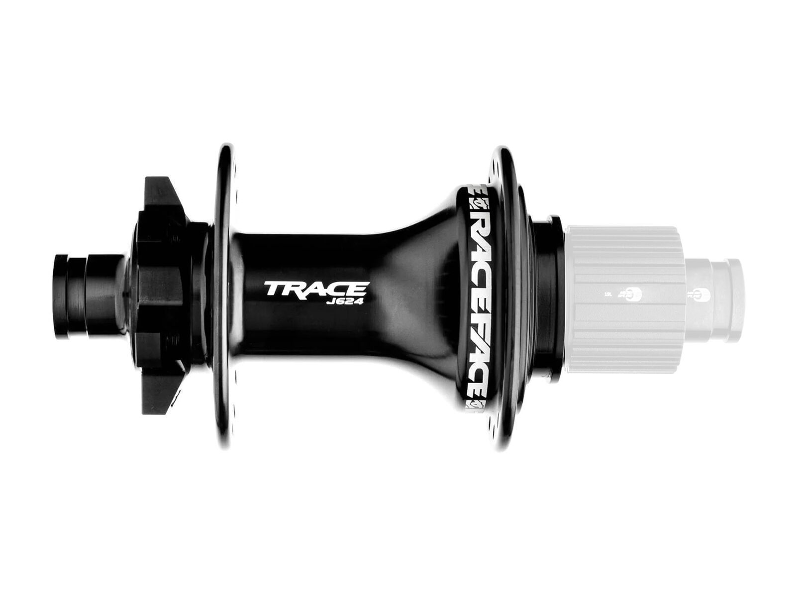 Race Face Trace J-Bend Hub Stahl / 12x148 mm Boost / Shimano HG, black - Bild 1