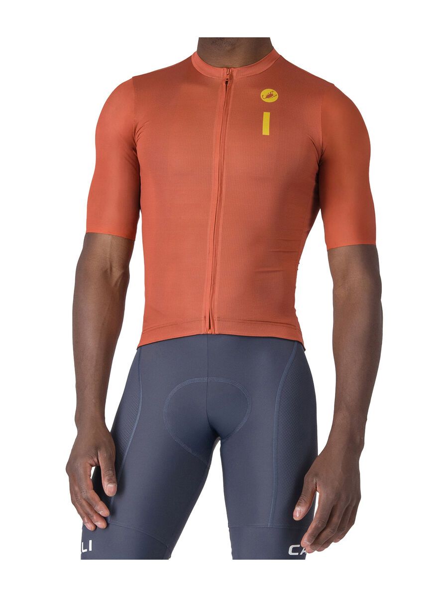 Castelli Drittone Logo Jersey, paprika/mango mojito - Bild 1