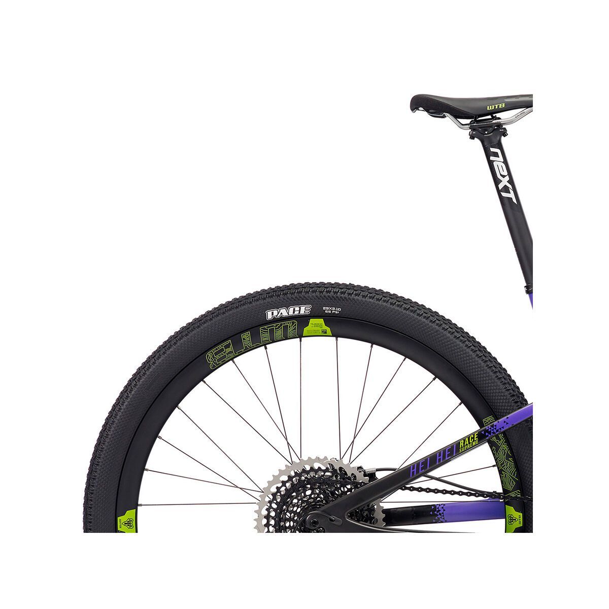 Kona Hei Hei Race Supreme, matt purple & black w/ black, lime & purple decals - Bild 6