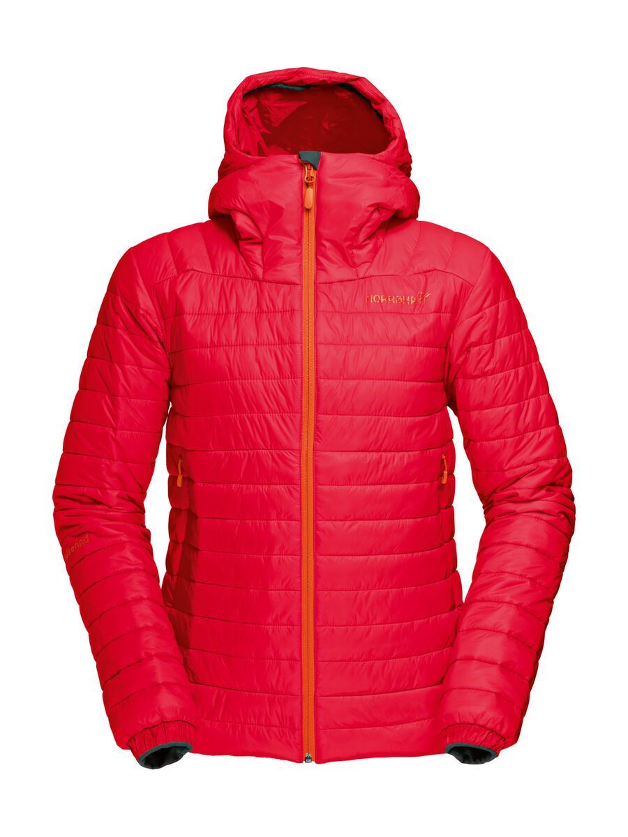 Norrona Women Falketind PrimaLoft100 Hood Jacket, rebel red - Bild 1