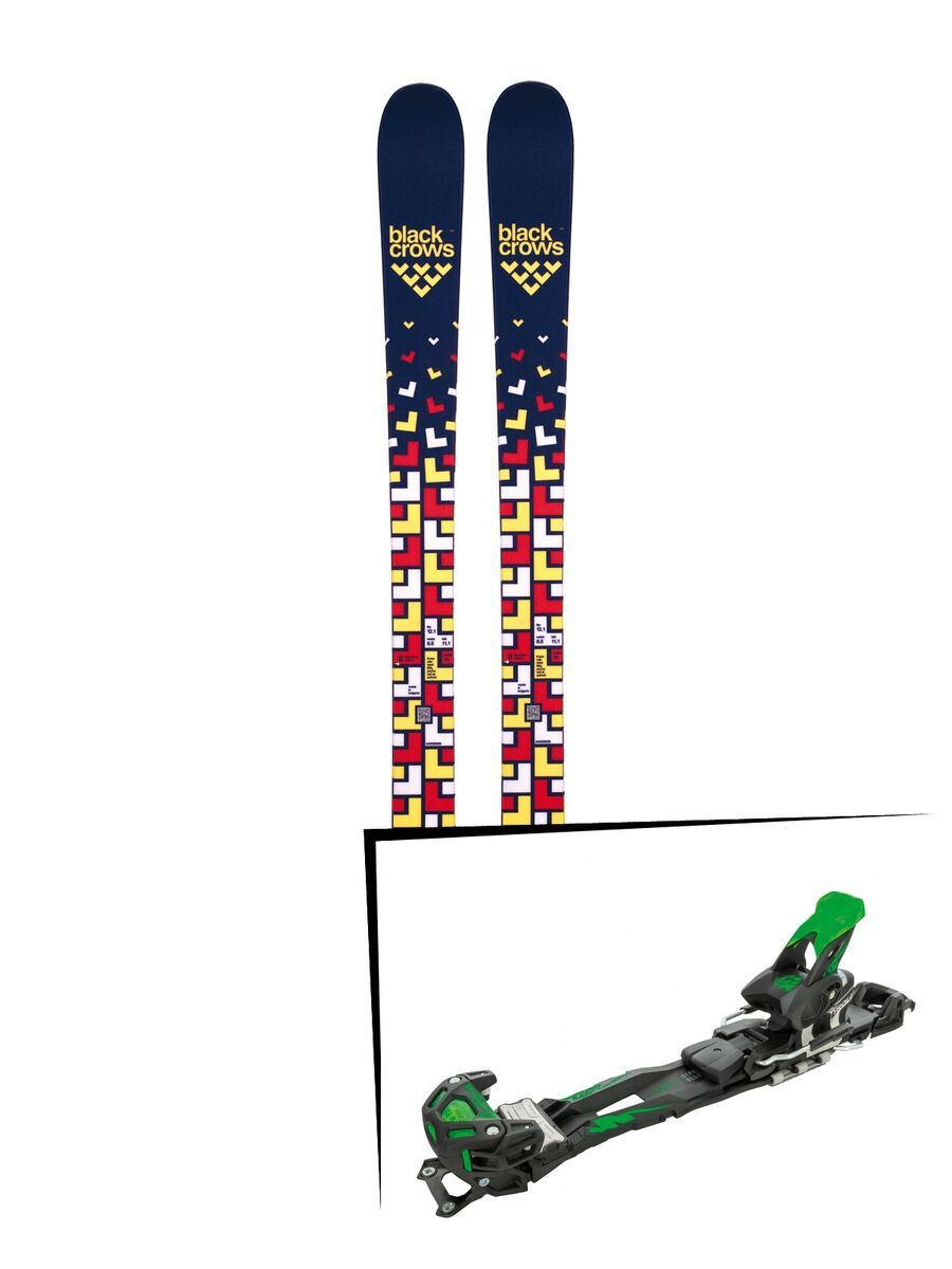 Set: Black Crows Junius 2018 + Tyrolia Adrenalin 16 solid black flash green - Bild 1