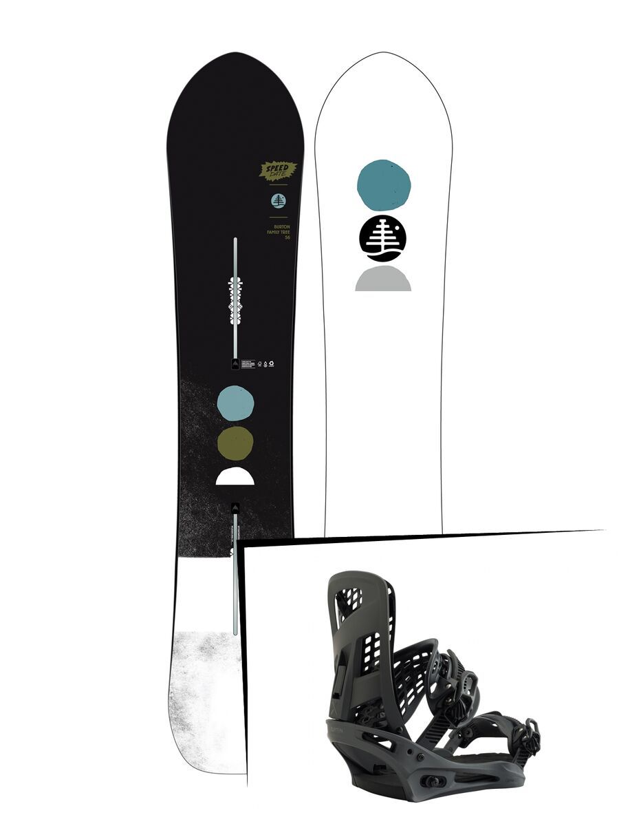 Set: Burton Family Tree Speed Date 2019 + Burton Genesis X black matte - Bild 1