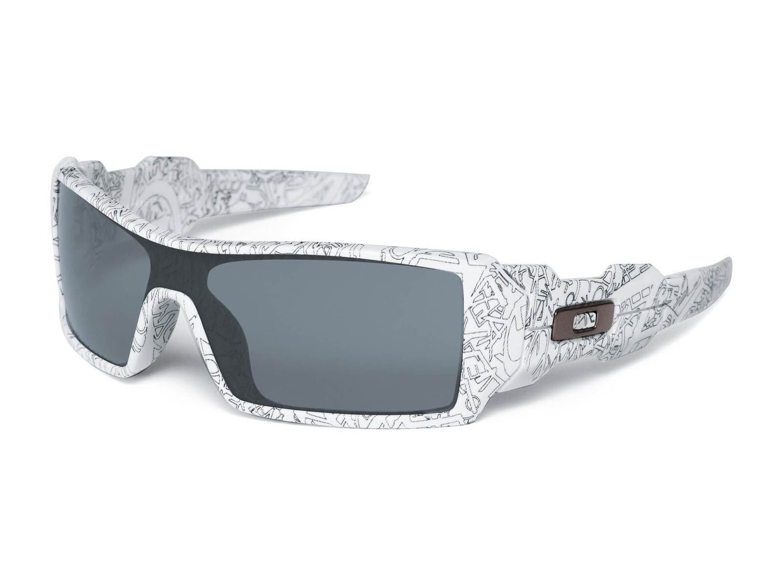 Oakley Oil Rig, White Text Print Paint/Grey - Bild 1