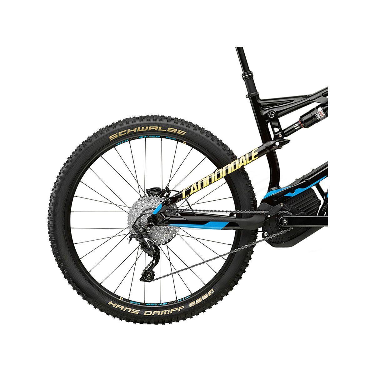 Cannondale Moterra LT 2, jet black w/ ultra blue and neon spring, gloss - BLU - Bild 4