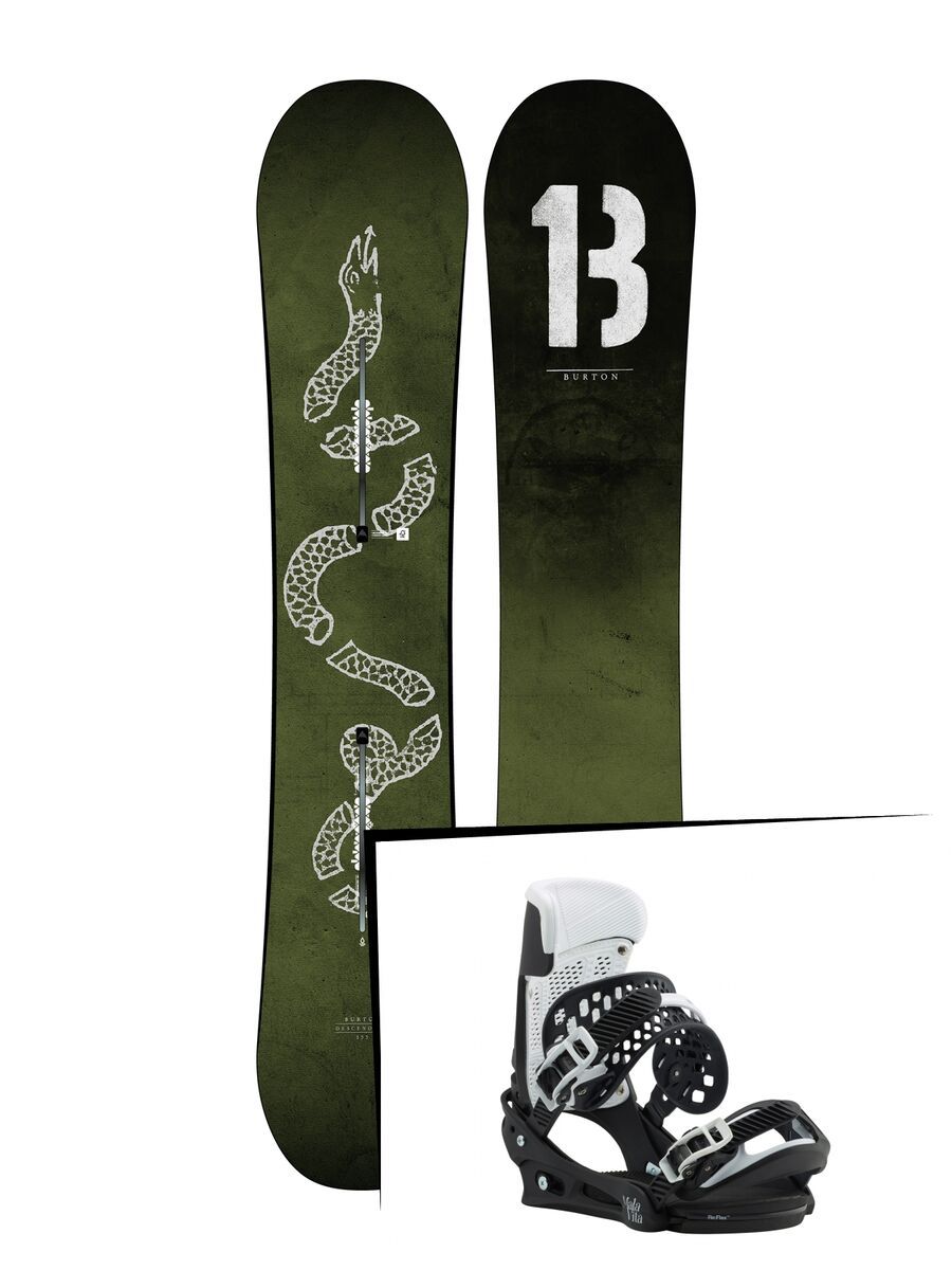 Set: Burton Descendant 2019 + Burton Malavita black/white wing - Bild 1