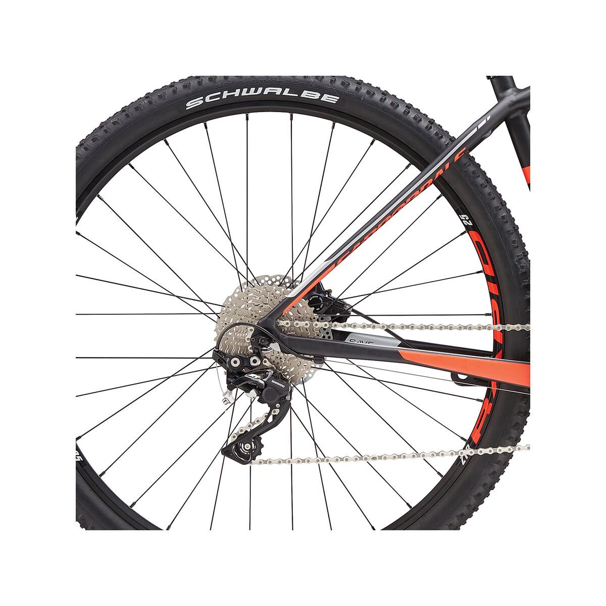 Cannondale F-SI 3 29, jet black w/ fine silver and acid red, matte - Bild 4