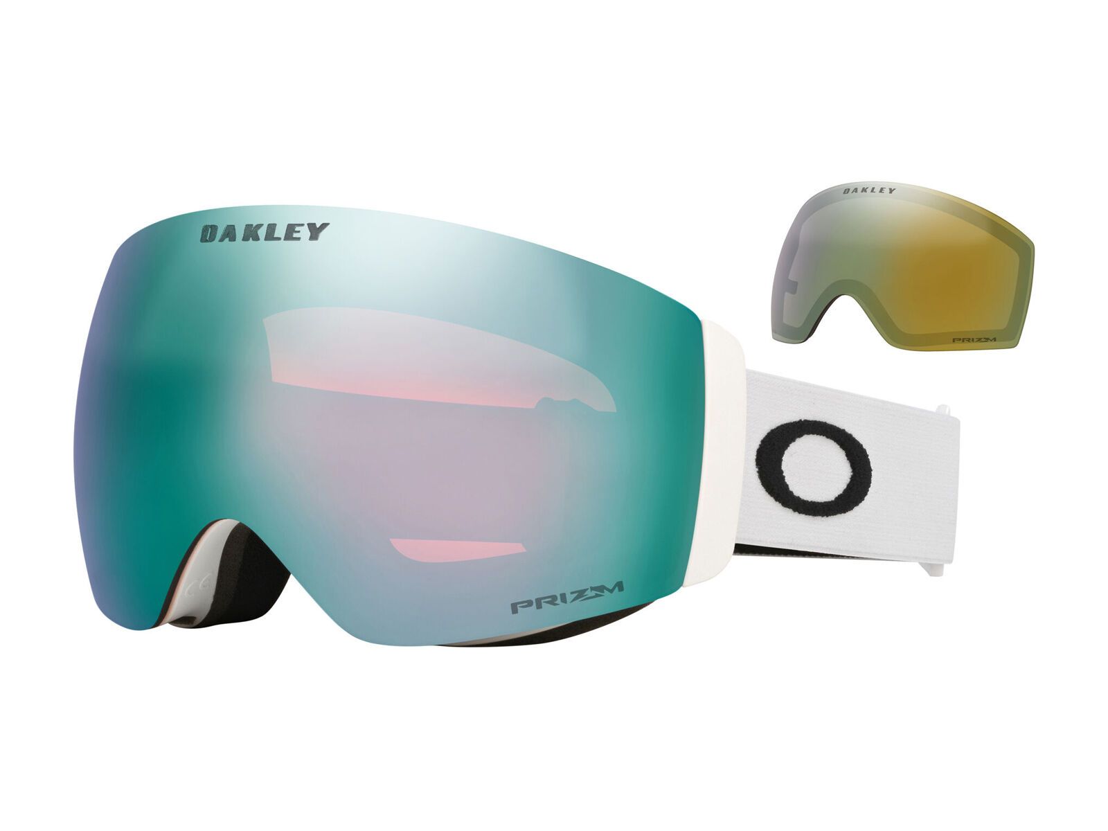 Oakley Flight Deck Pro M, Prizm Snow Sapphire Iridium & Sage Gold / matte white - Bild 1
