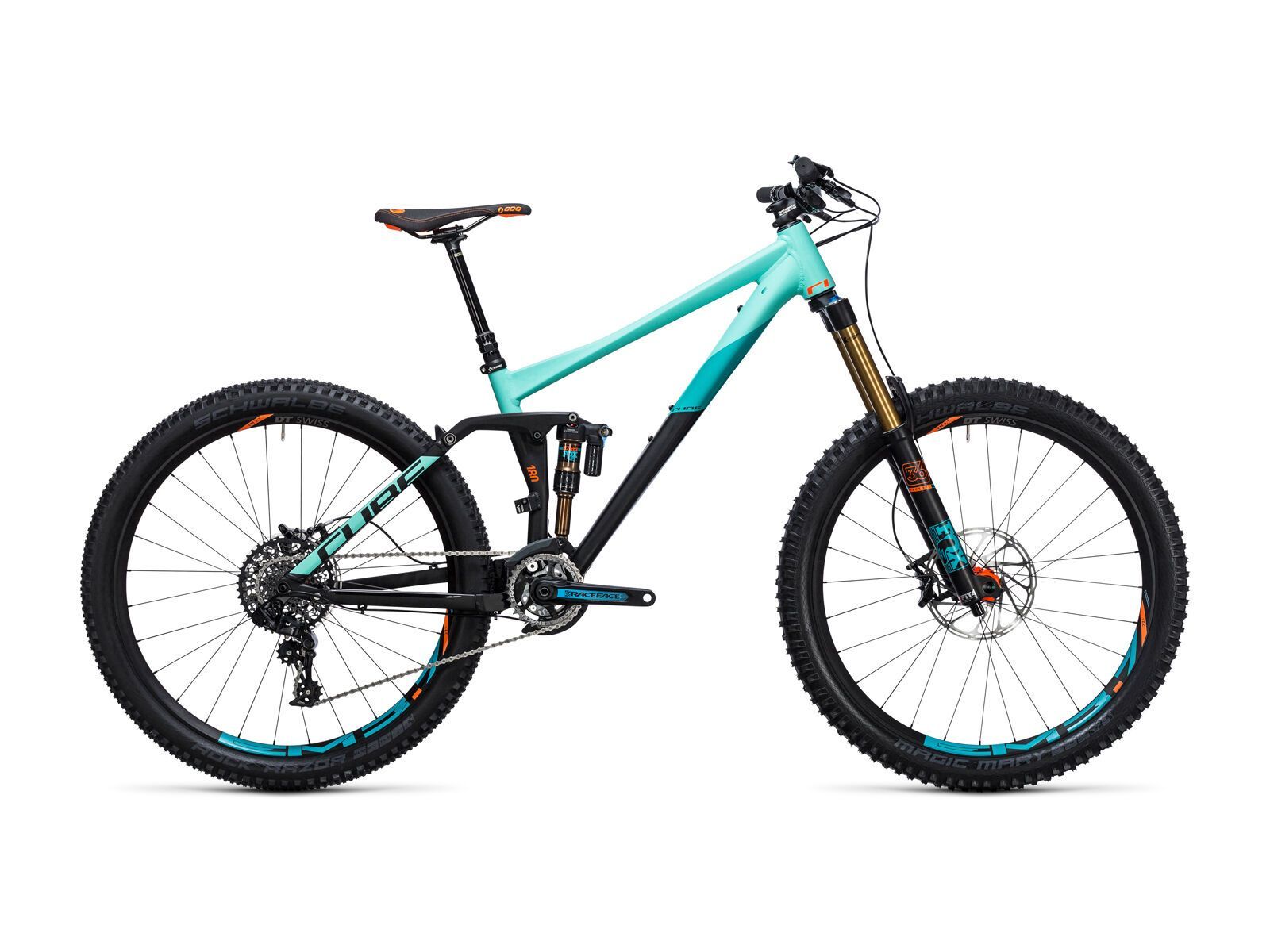 Cube Fritzz 180 HPA SL 27.5, black´n´mint - Bild 1