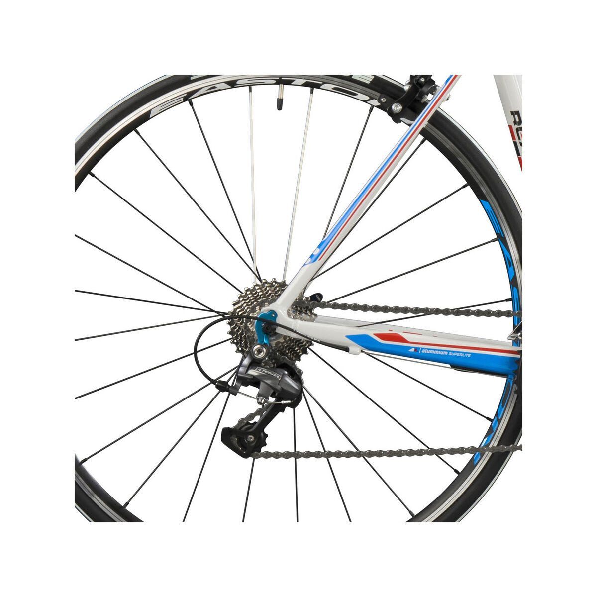 Cube Peloton Race Compact, white blue red print - Bild 4