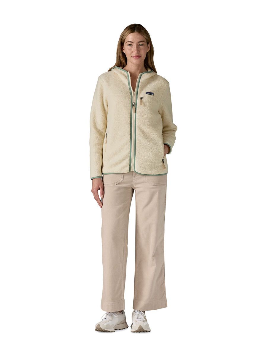 Patagonia Women's Retro Pile Hoody, natural w/ellwood green - Bild 4
