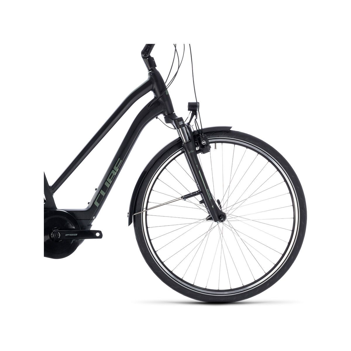 Cube Town Hybrid ONE 400 Trapeze, black´n´frostgreen - Bild 3