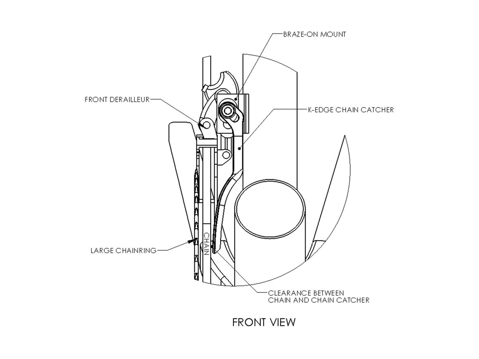 K-Edge Road Braze-on Chain Catcher, blue - Bild 2