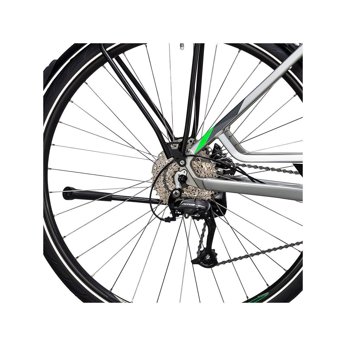 Cube Touring Hybrid ONE 500 Trapeze, silver´n´flashgreen - Bild 4