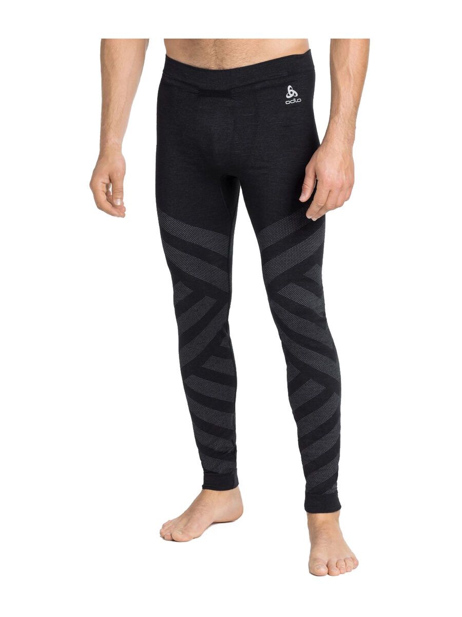 Odlo Natural + Kinship Warm Baselayer Bottoms Men's, black melange - Bild 3