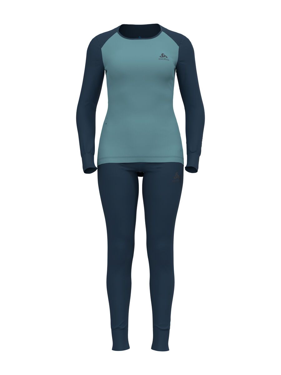 Odlo Active Warm Eco Base Layer Set Women's, blue wing teal/reef waters - Bild 1
