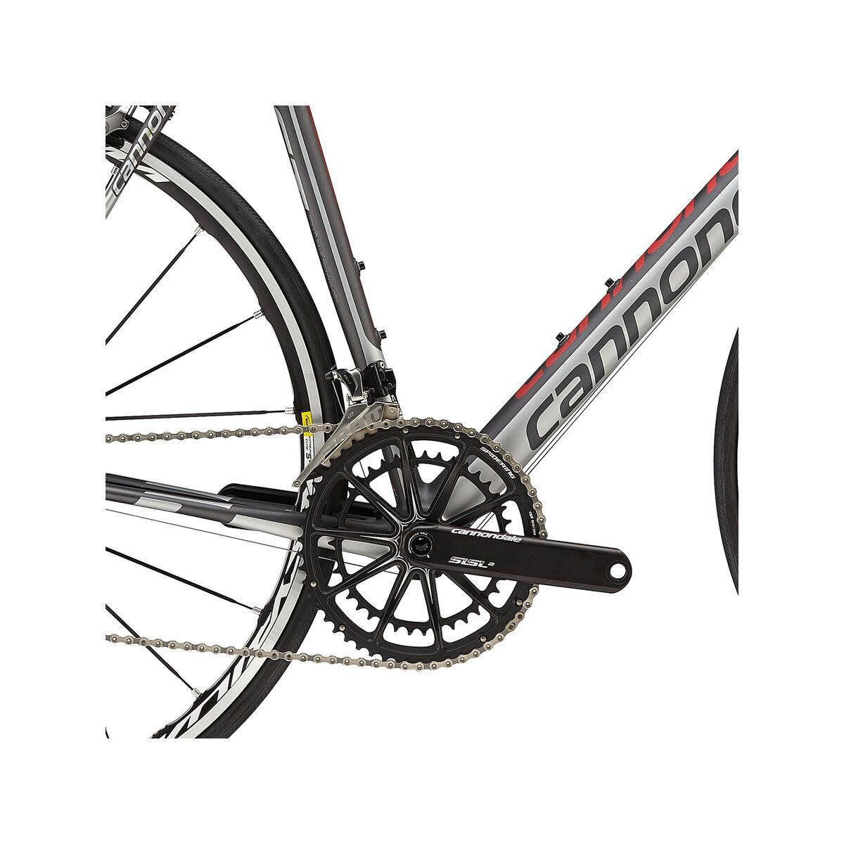 Cannondale SuperSix Evo Hi-Mod Red, Racing Edition, charcoal grey with fine silver and acid red matte - Bild 3