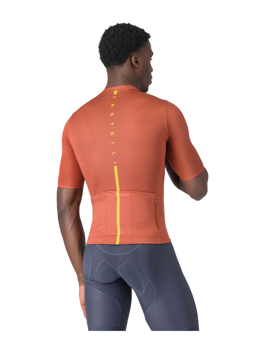 Castelli Drittone Logo Jersey, paprika/mango mojito - Bild 3