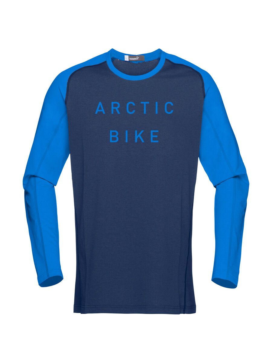 Norrona fjørå equaliser lightweight Long Sleeve (M), indigo night /hot sapphire - Bild 1