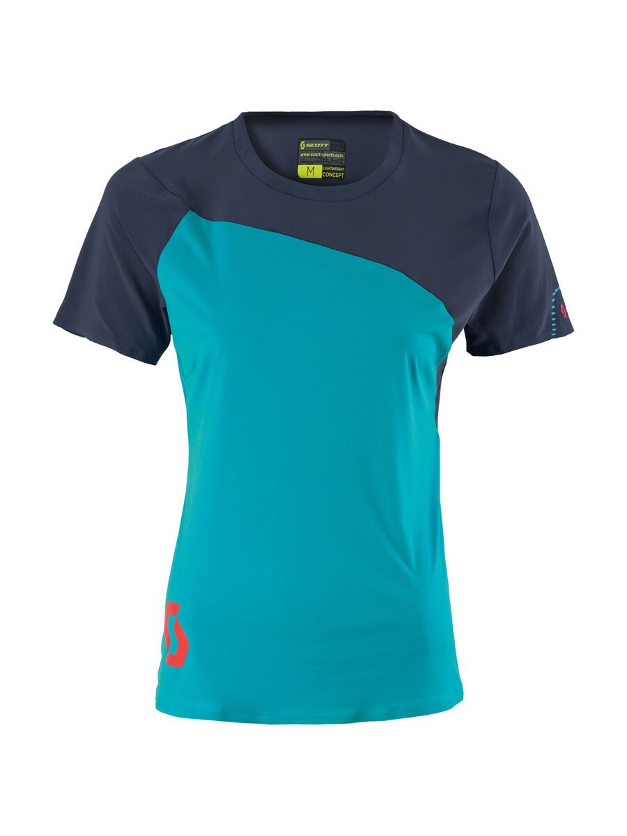 Scott Womens Trail Tech 10 s/sl Shirt, blue nights/ocean blue - Bild 1