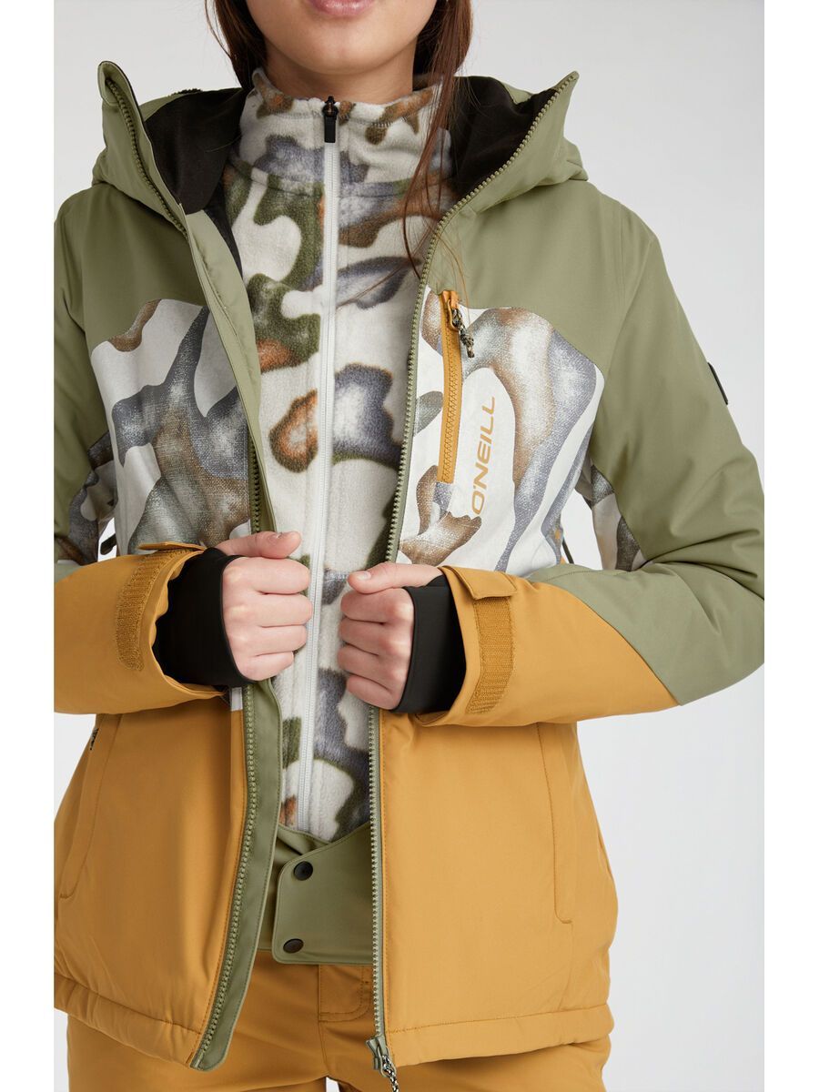 O’Neill Carbonite Jacket, deep lichen green colour block - Bild 6