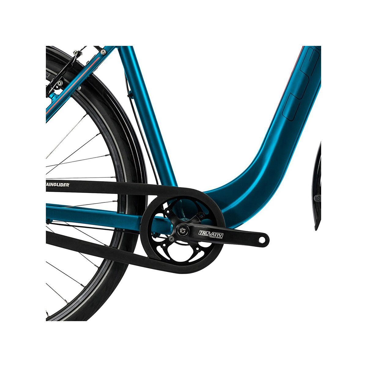 Cube Town Easy Entry, aqua petrol flashred - Bild 3