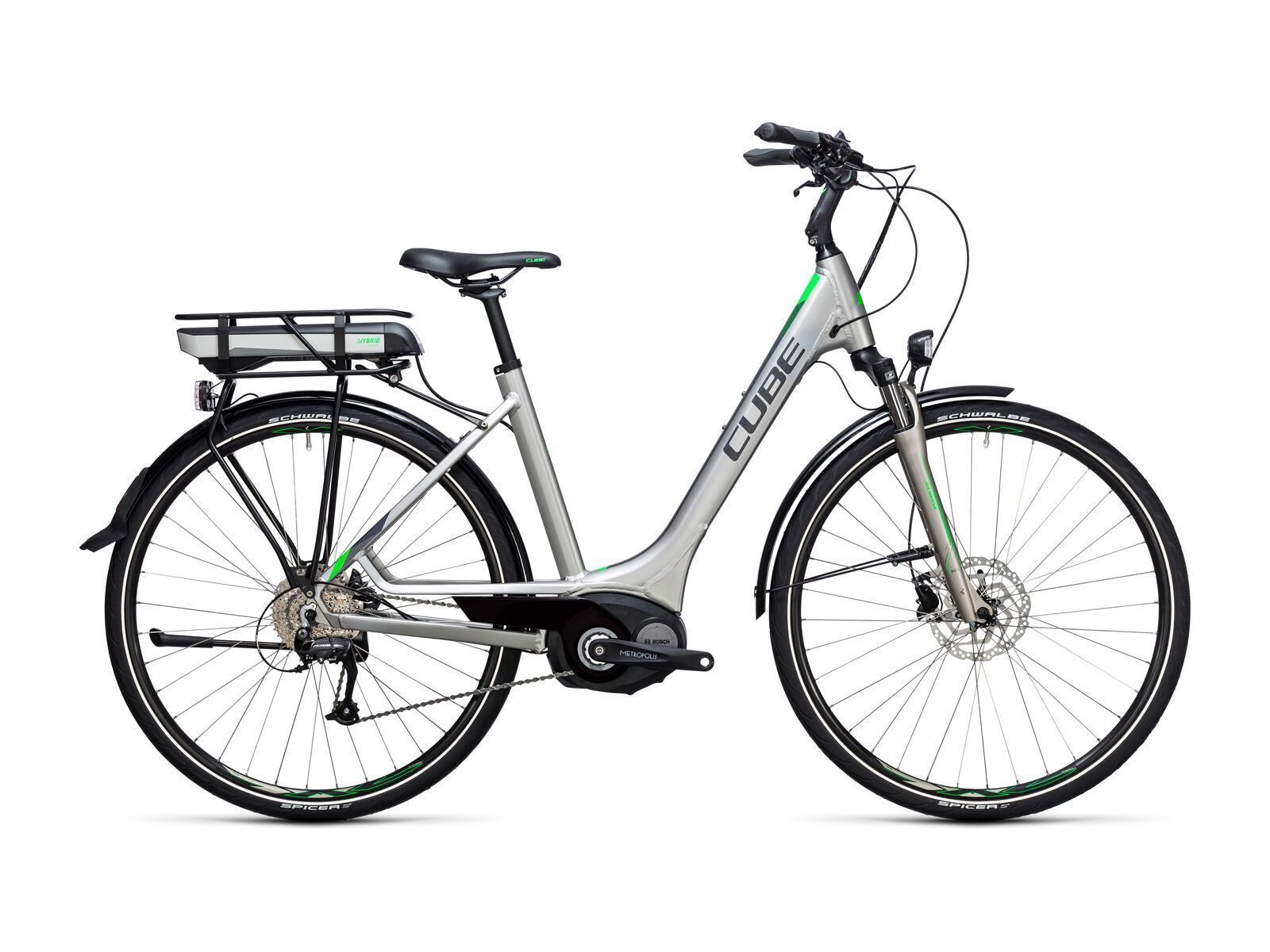 Cube Touring Hybrid ONE 500 Easy Entry, silver´n´flashgreen - Bild 1