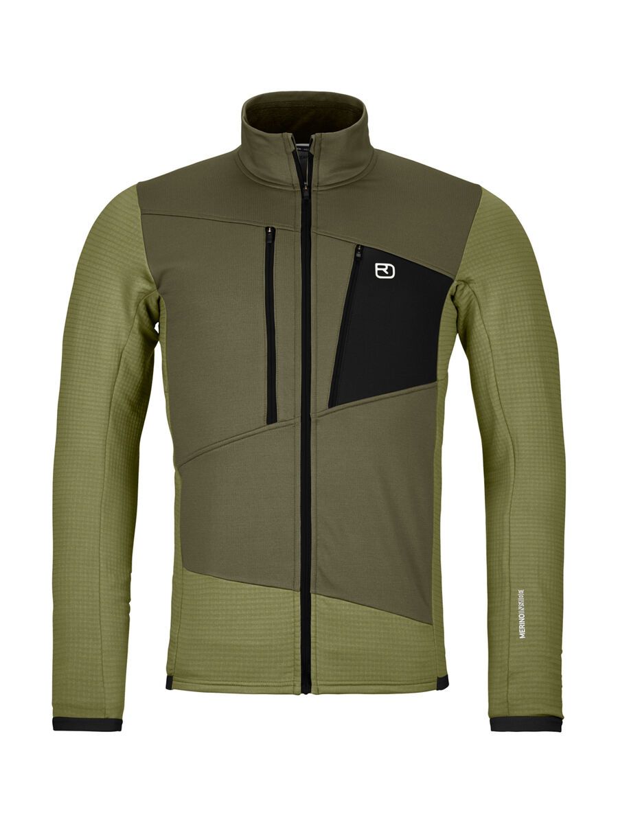 Ortovox Merino Fleece Grid Jacket M, wild herbs - Bild 1
