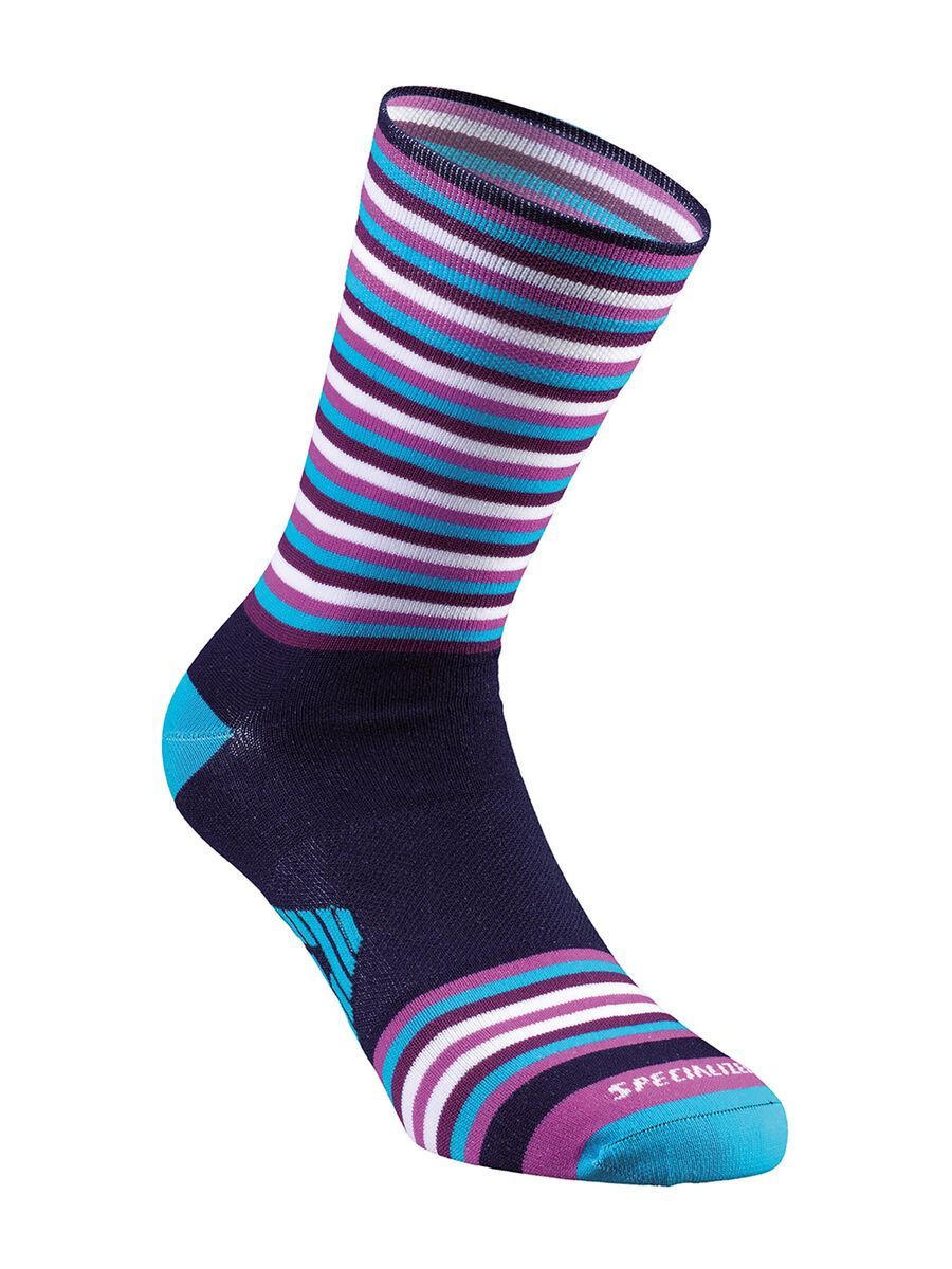 Specialized Full Stripe Summer Sock, blue/neon blue/violet - Bild 1