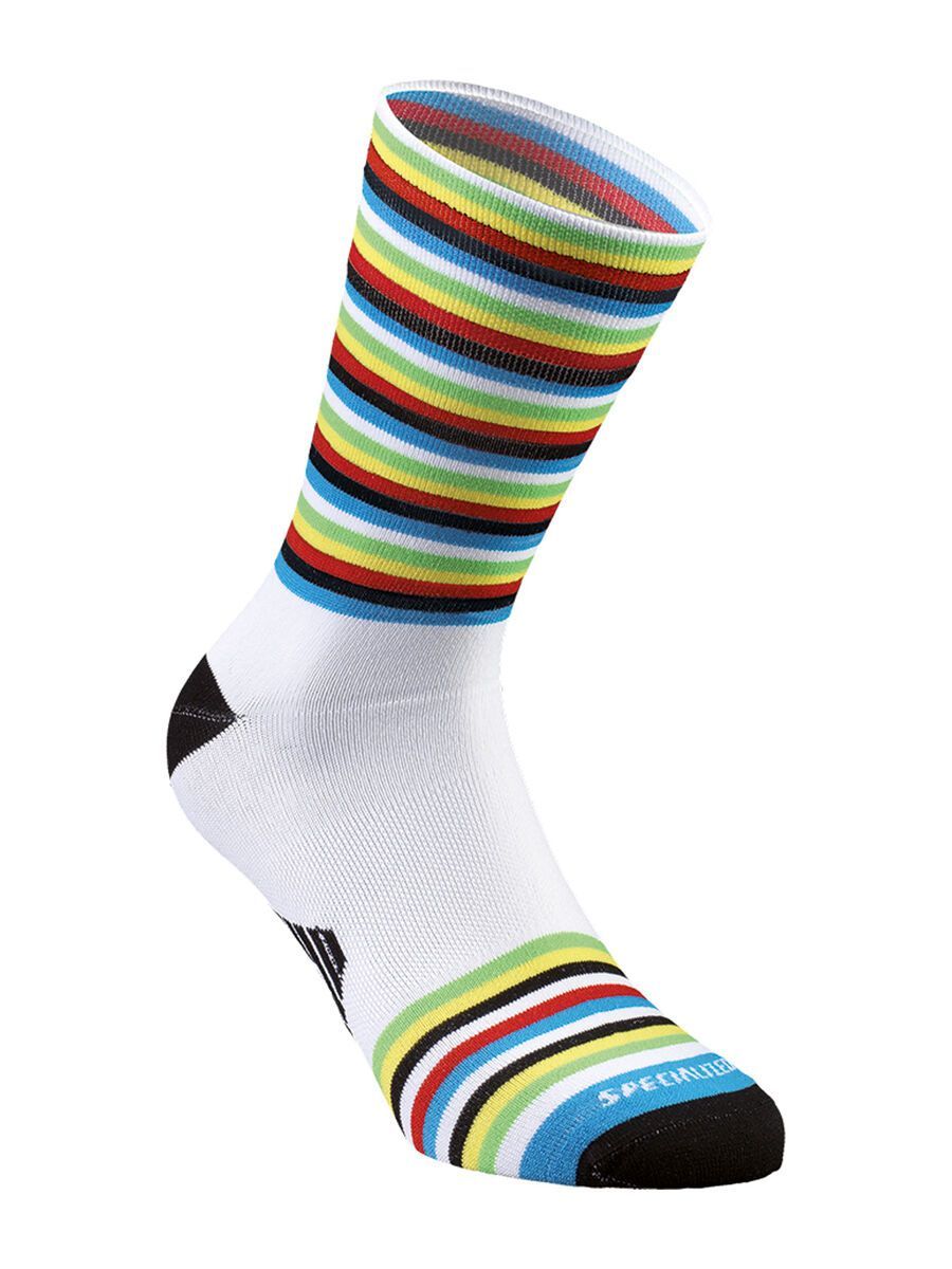 Specialized Full Stripe Summer Sock, white/black/turquoise - Bild 1
