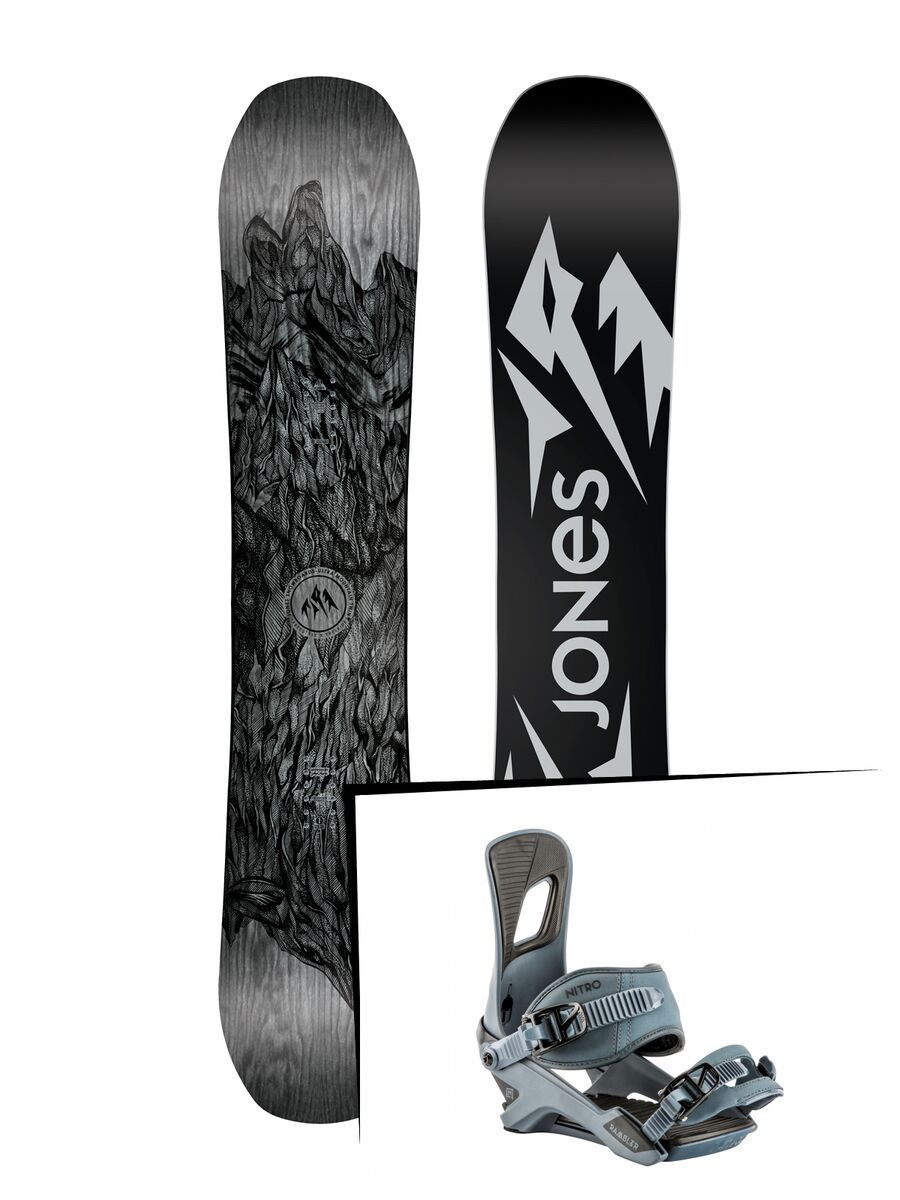 Set: Jones Ultra Mountain Twin Wide 2019 + Nitro Rambler blue steel - Bild 1
