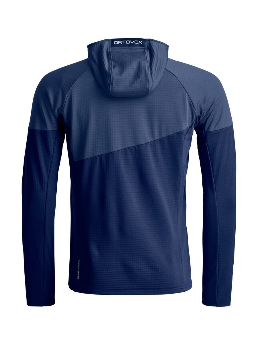 Ortovox Merino Fleece Light Grid Hoody M, deep ocean - Bild 2