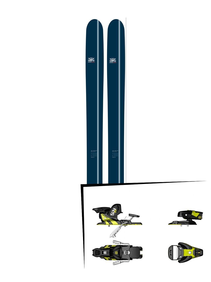 DPS Skis Set: Lotus 124 Powderworks Special Edition 2016 + Salomon STH2 WTR 13 - Bild 1