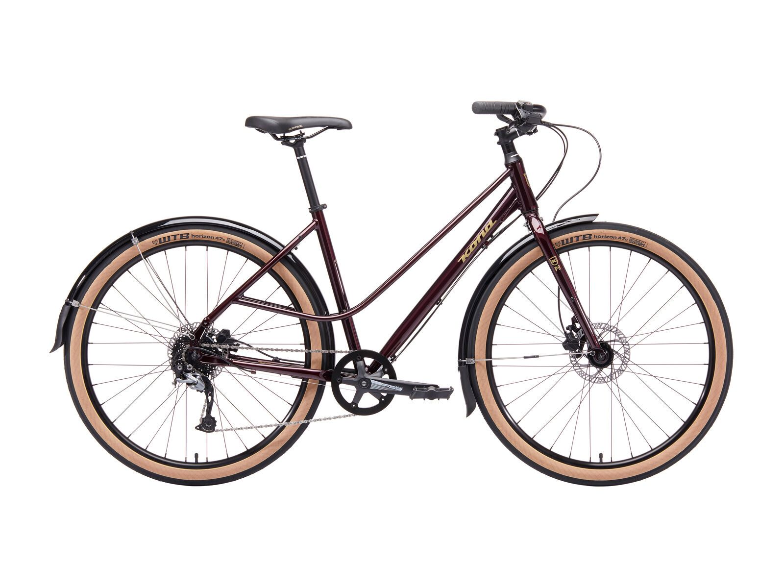 Kona Coco, matt deep red w/ metallic gold decals - Bild 1