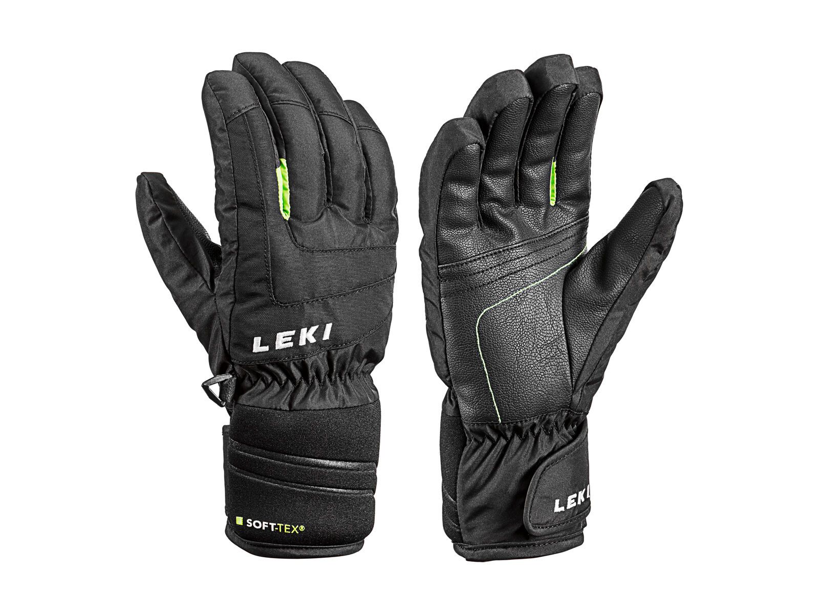 Leki Nico Junior, schwarz-lime - Bild 1