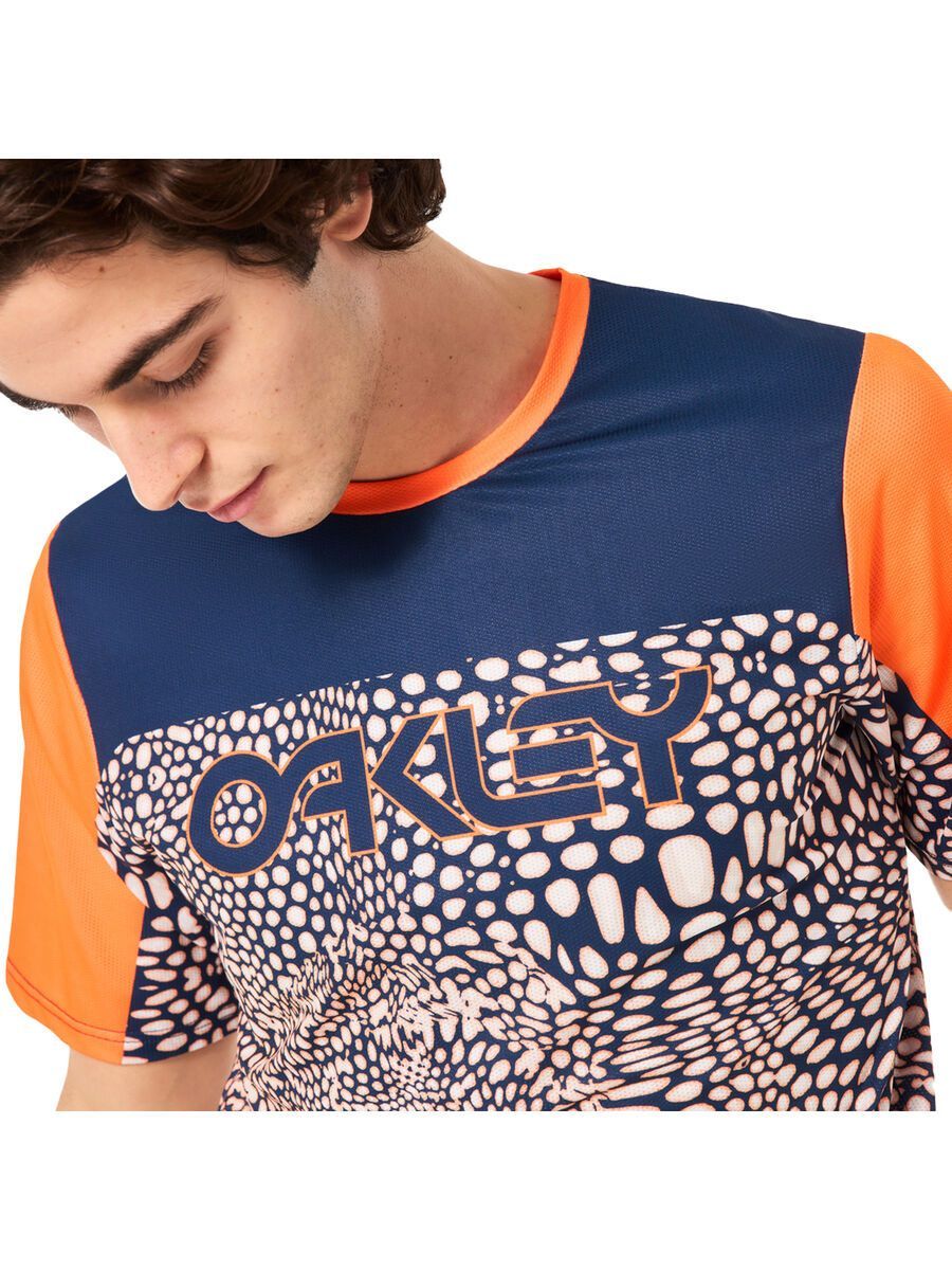 Oakley Maven Coast SS Jersey, distorted frogskin bl/og - Bild 8