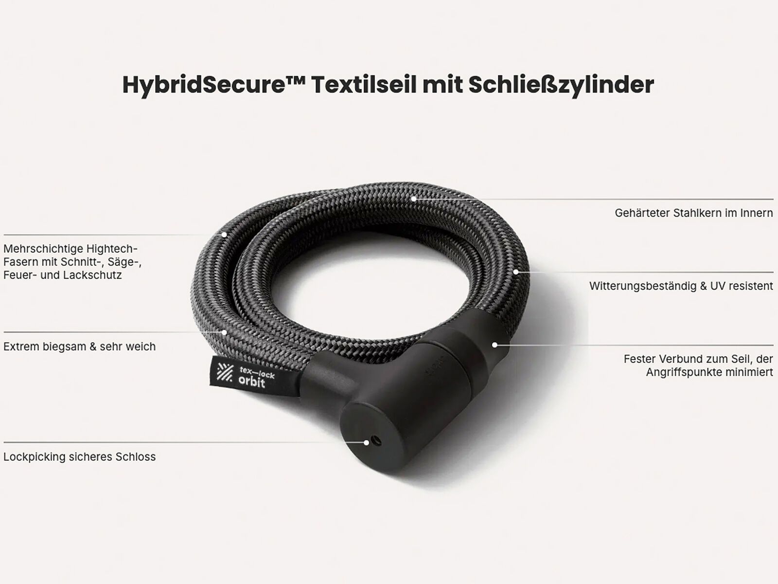 Tex-Lock Orbit 120 cm, electric grey - Bild 3