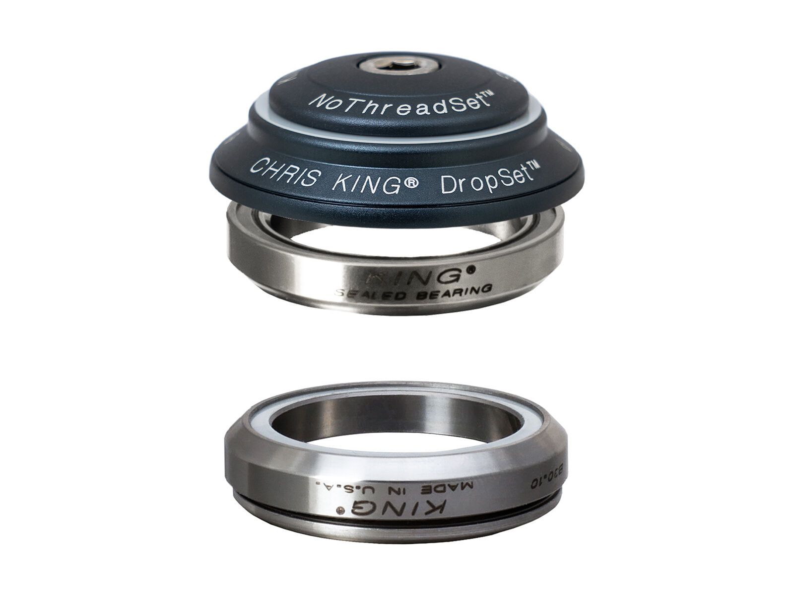 Chris King DropSet 4 - IS42/28.6 | IS42/30 - Edelstahl, matte midnight - Bild 1