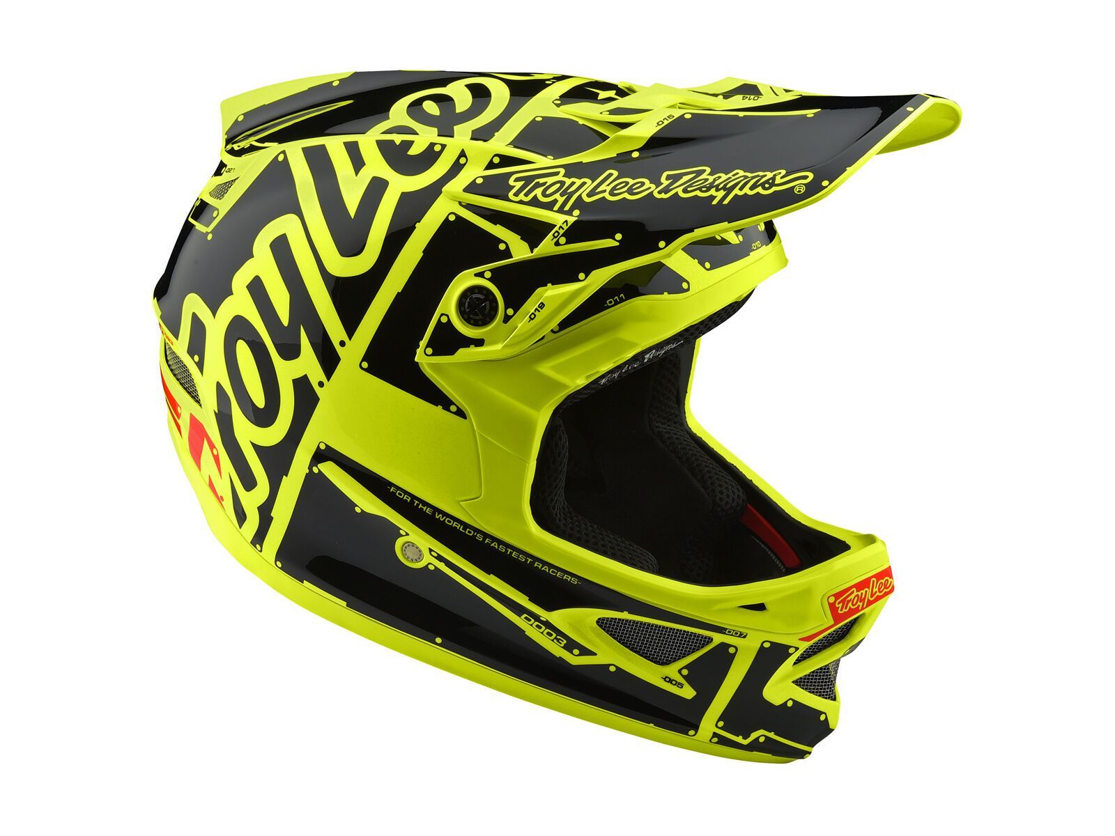 TroyLee Designs D3 Fiberlite Helmet Factory, flo yellow - Bild 6