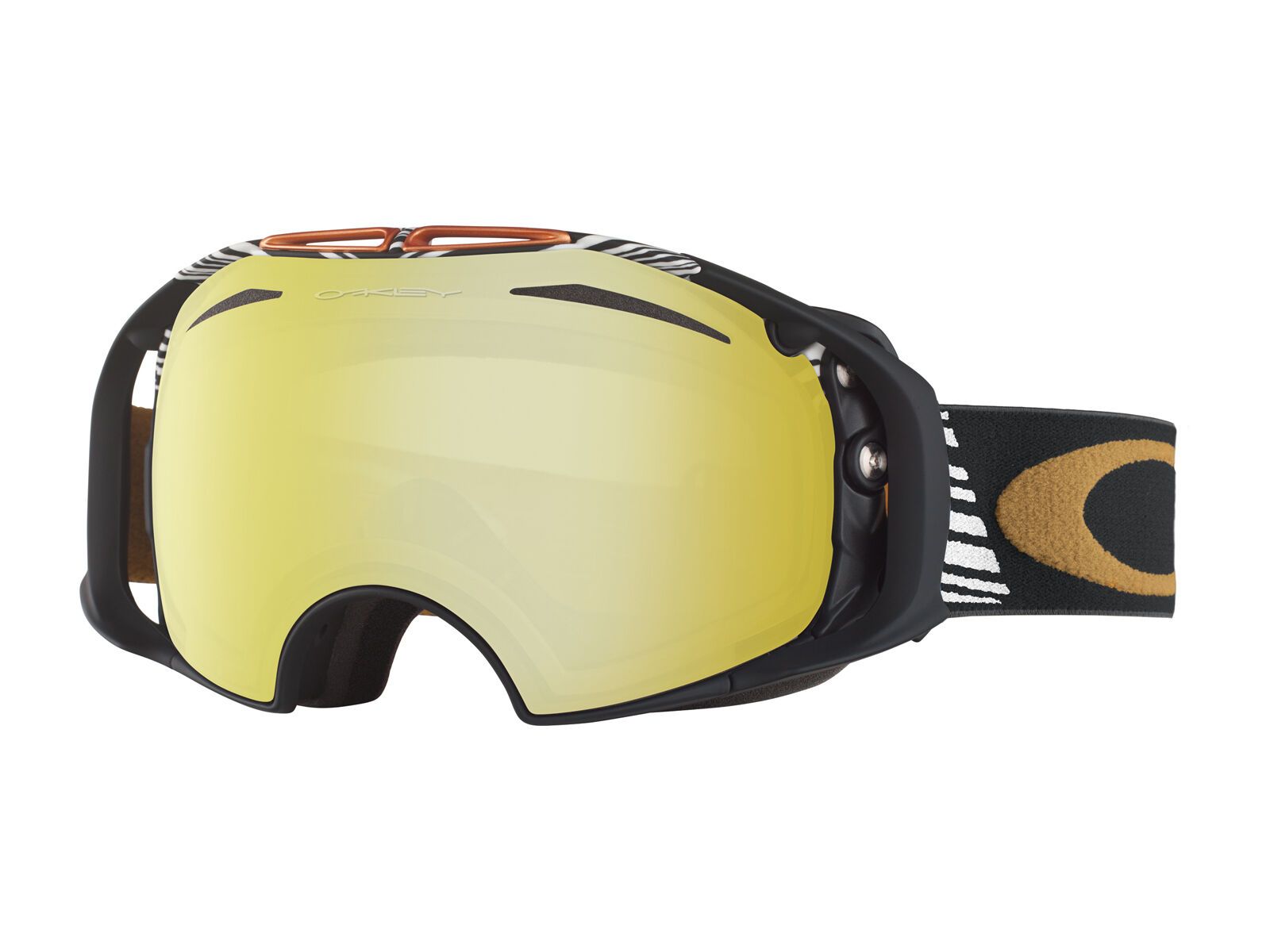 Oakley Airbrake Shaun White Signature, black gold/Lens: 24k iridium & persimmon - Bild 1