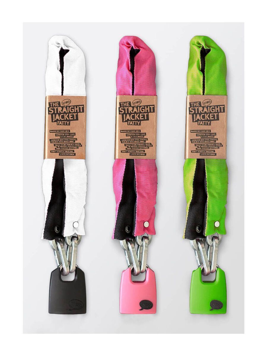 Knog Straight Jacket Fatty Kettenschloss, pink/schwarz - Bild 1