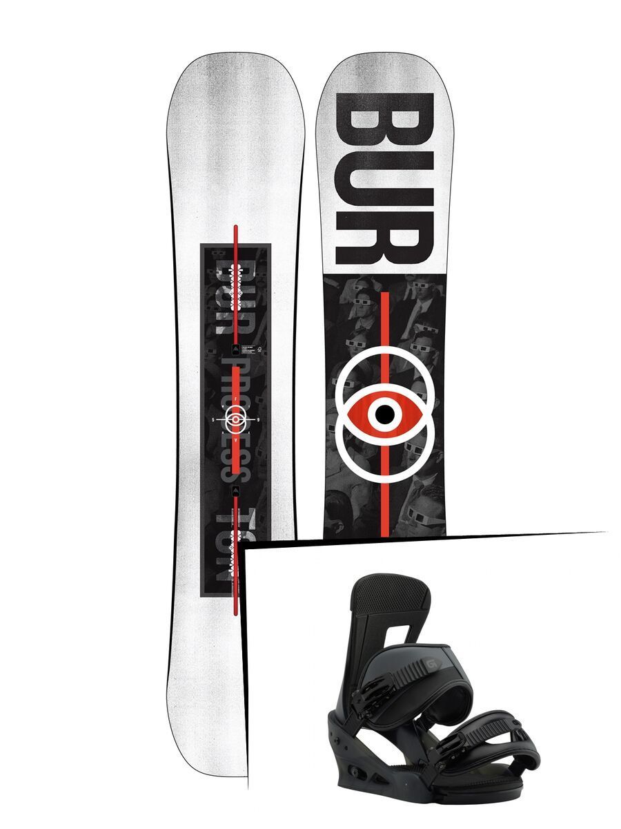 Set: Burton Process Flying V Wide 2019 + Burton Freestyle black matte - Bild 1