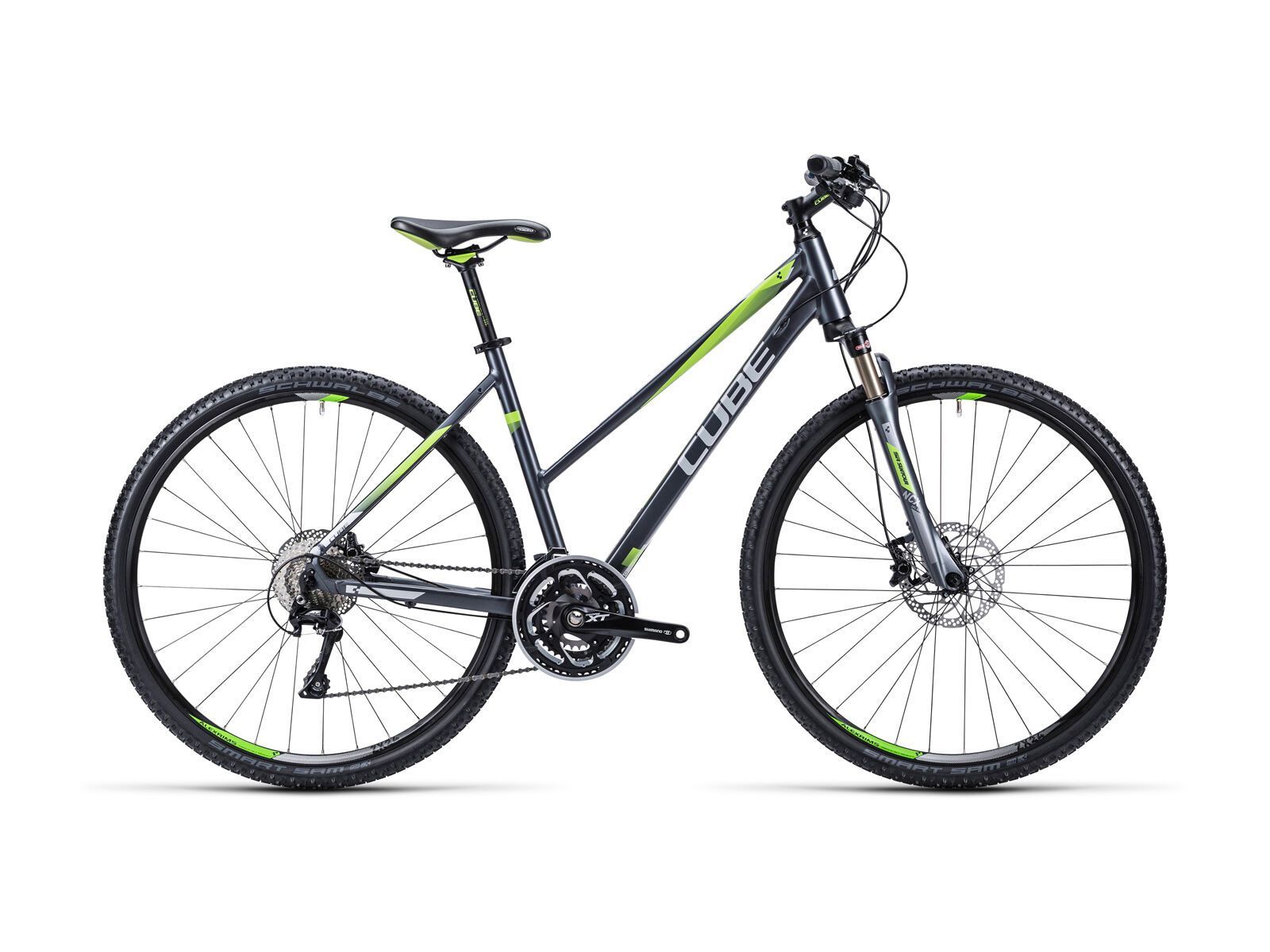 Cube Cross Pro Trapeze, anthrazit silver green - Bild 1