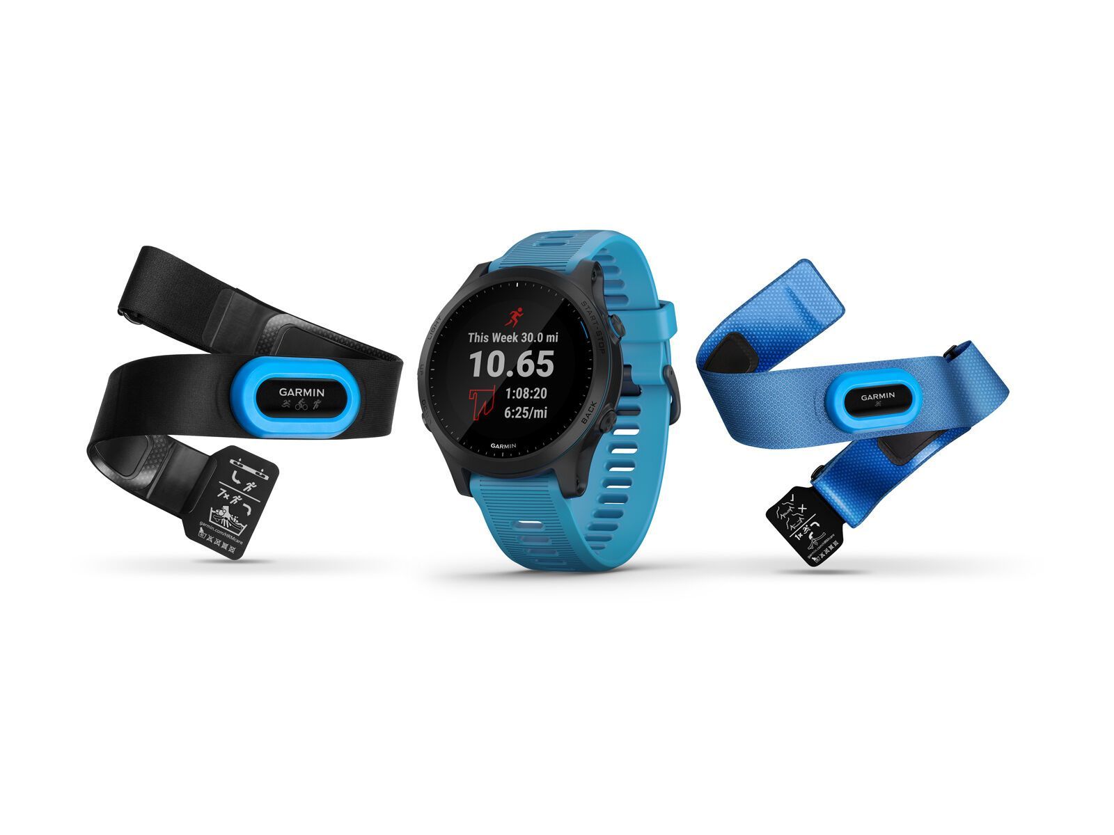 Garmin Forerunner 945 Triathlon-Bundle, blau/schiefer - Bild 1